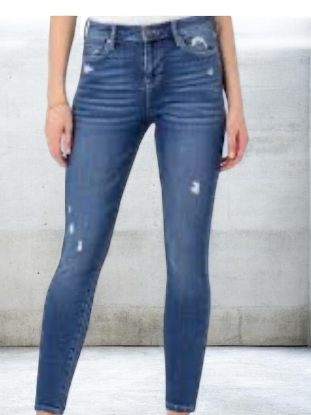 KanCan Dark Indigo Skinny Jeans - Faded Blue Wash